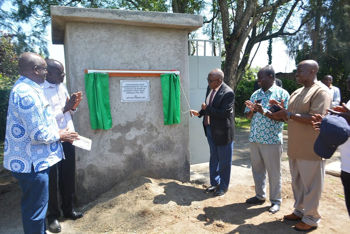 Egerton University Commissions New Water Project at Kenyatta Campus
