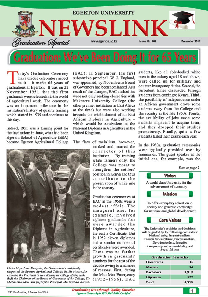 35th Graduation NewsLink